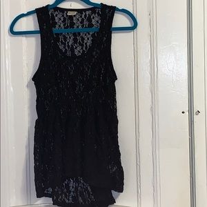 Black lace tank top